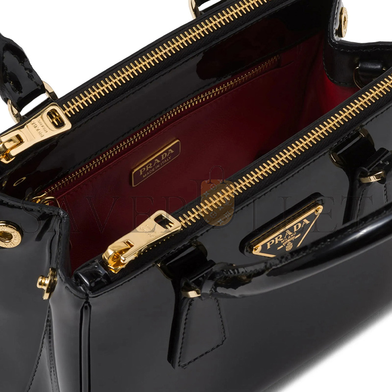 PRADA GALLERIA PATENT LEATHER TOTE BAG 1BA906 (20*15*9.5cm)